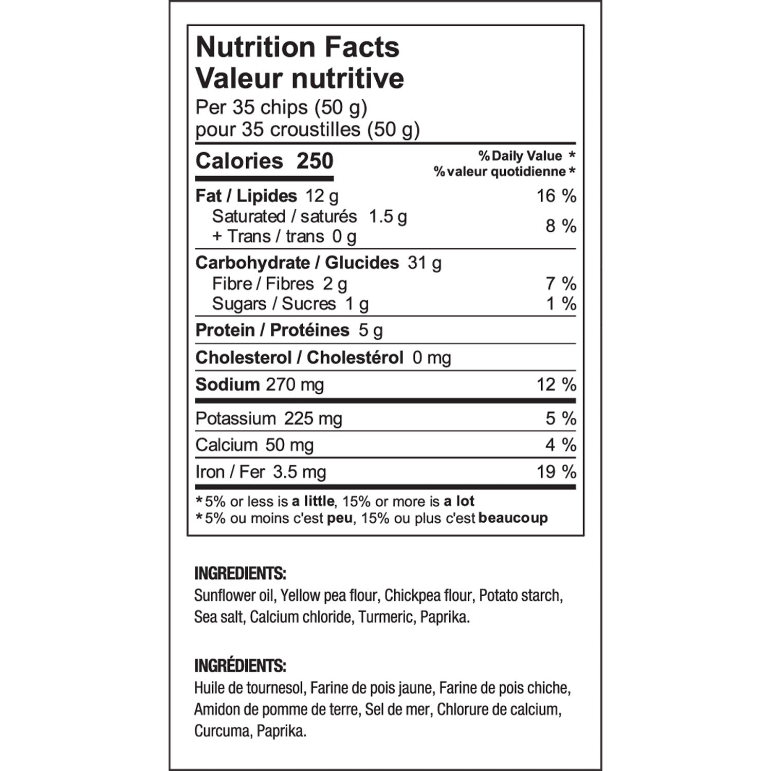 Lela's Plain & Simple Chickpea Chips (8 bags)