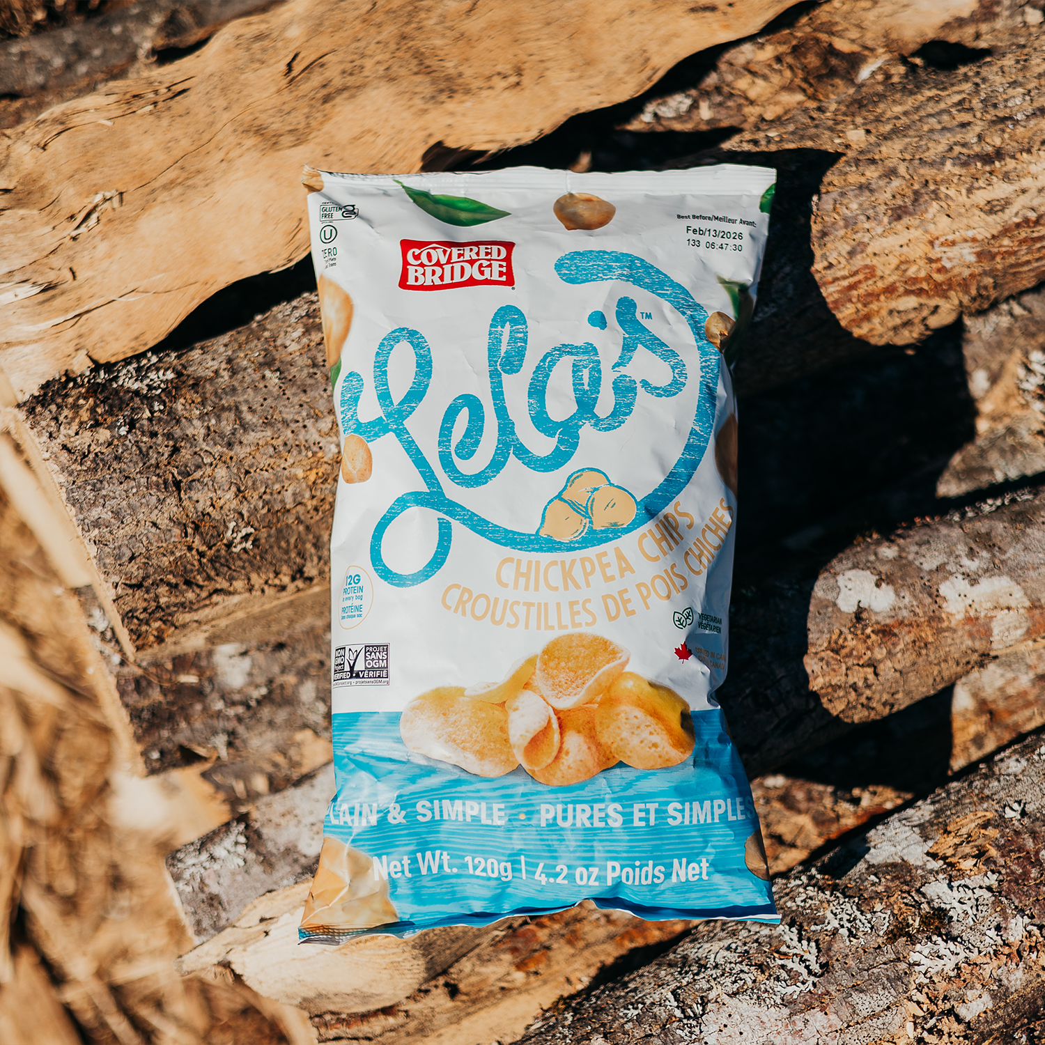 Lela's Plain & Simple Chickpea Chips (8 bags)