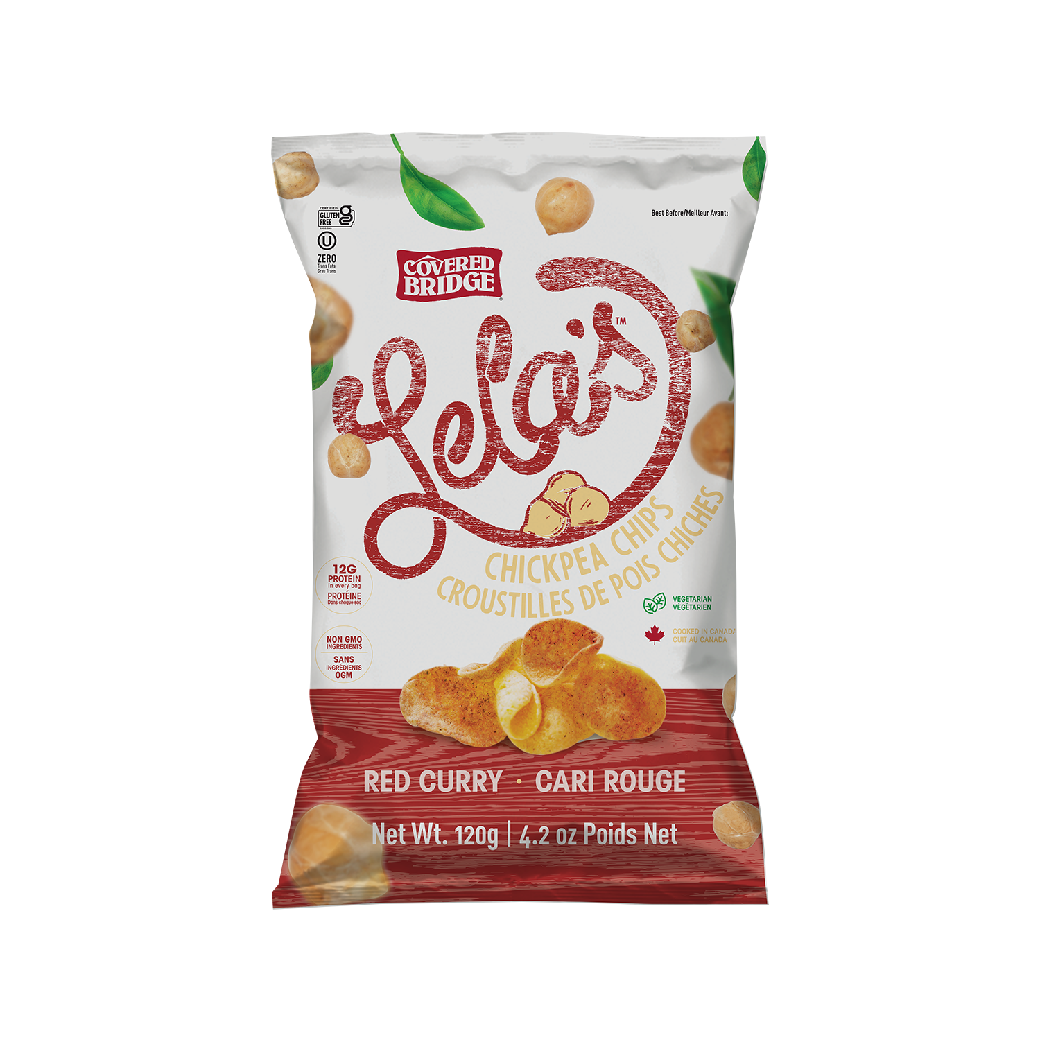 Lela's Red Curry Chickpea Chips (8 bags)