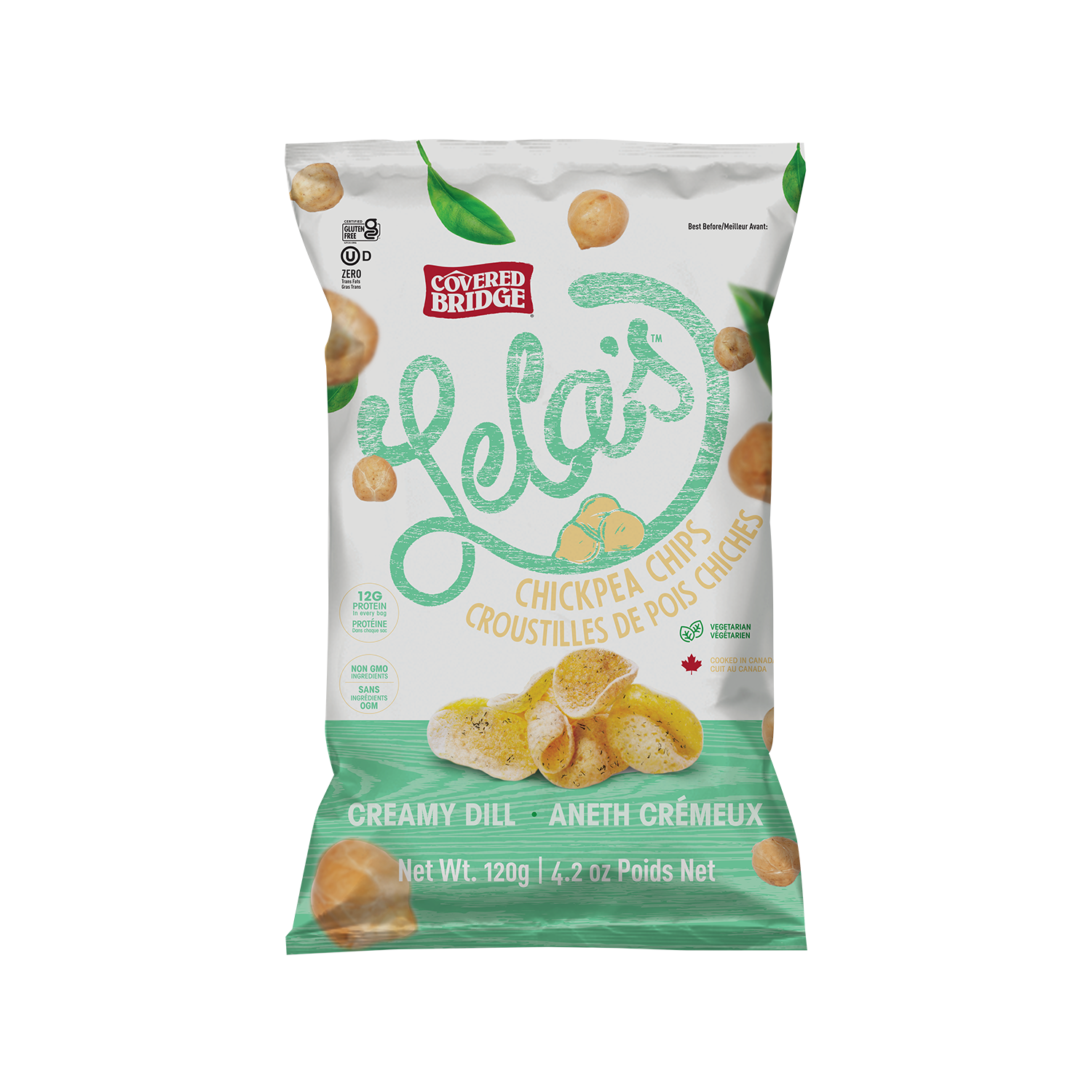Lela's Creamy Dill Chickpea Chips (8 bags)