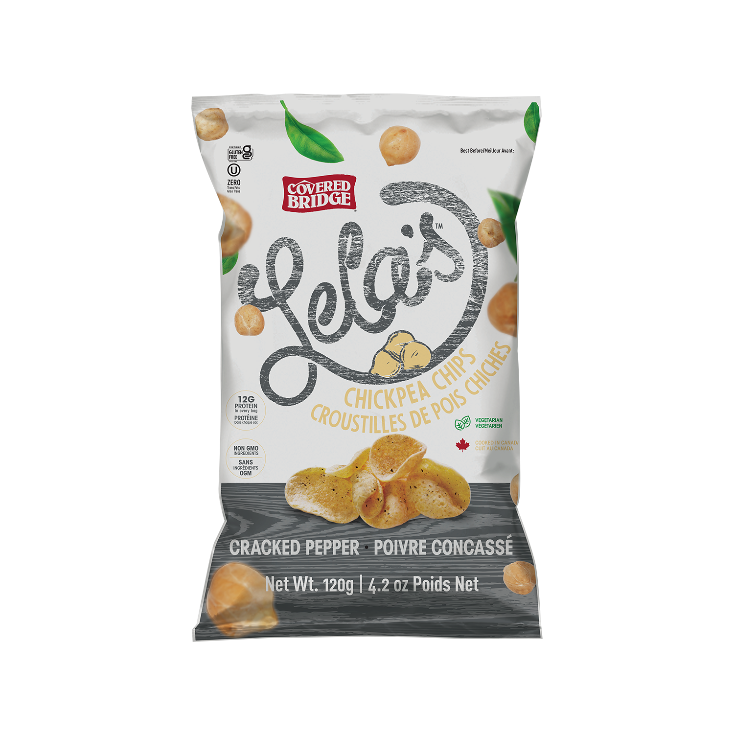 Lela's Cracked Pepper Chickpea Chips (8 bags)